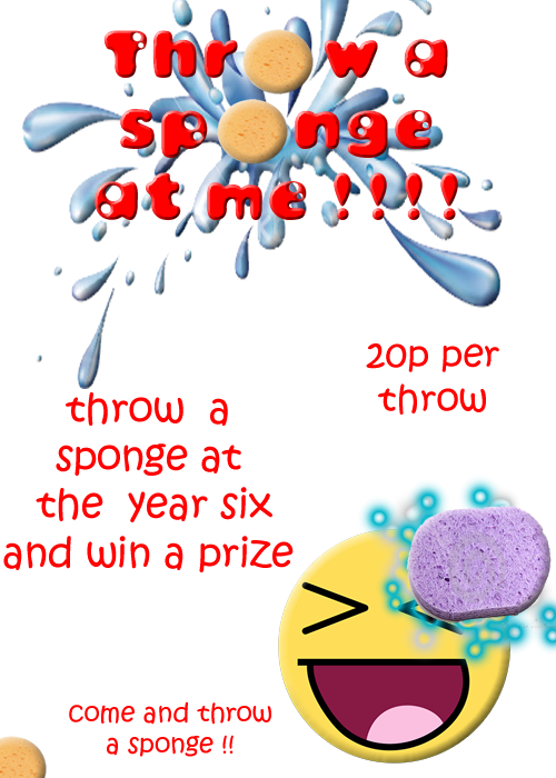 Sponge Throwing Poster